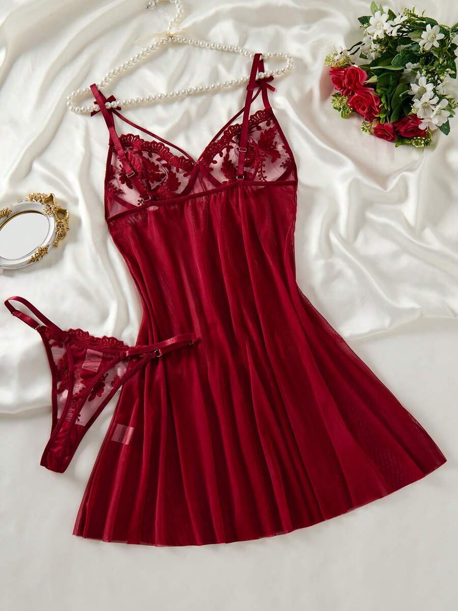 Destello Burdeos - Babydoll